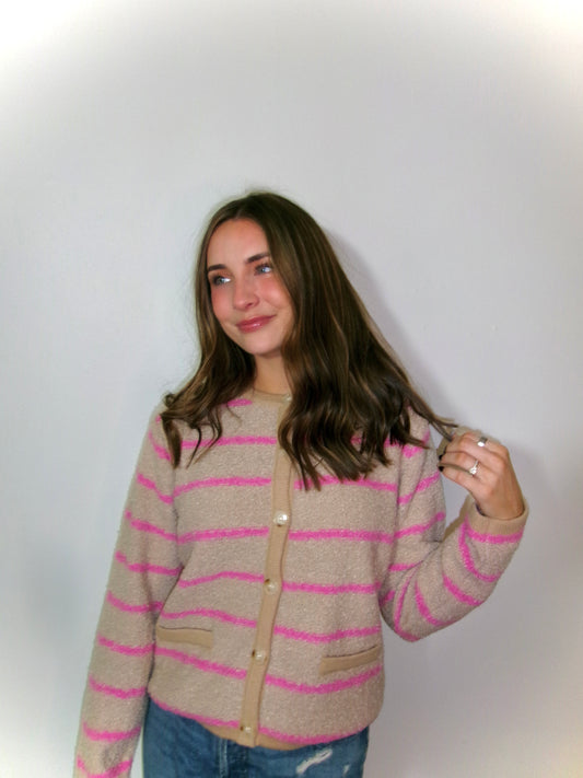 The Bubblegum Knit Sweater Cardigan