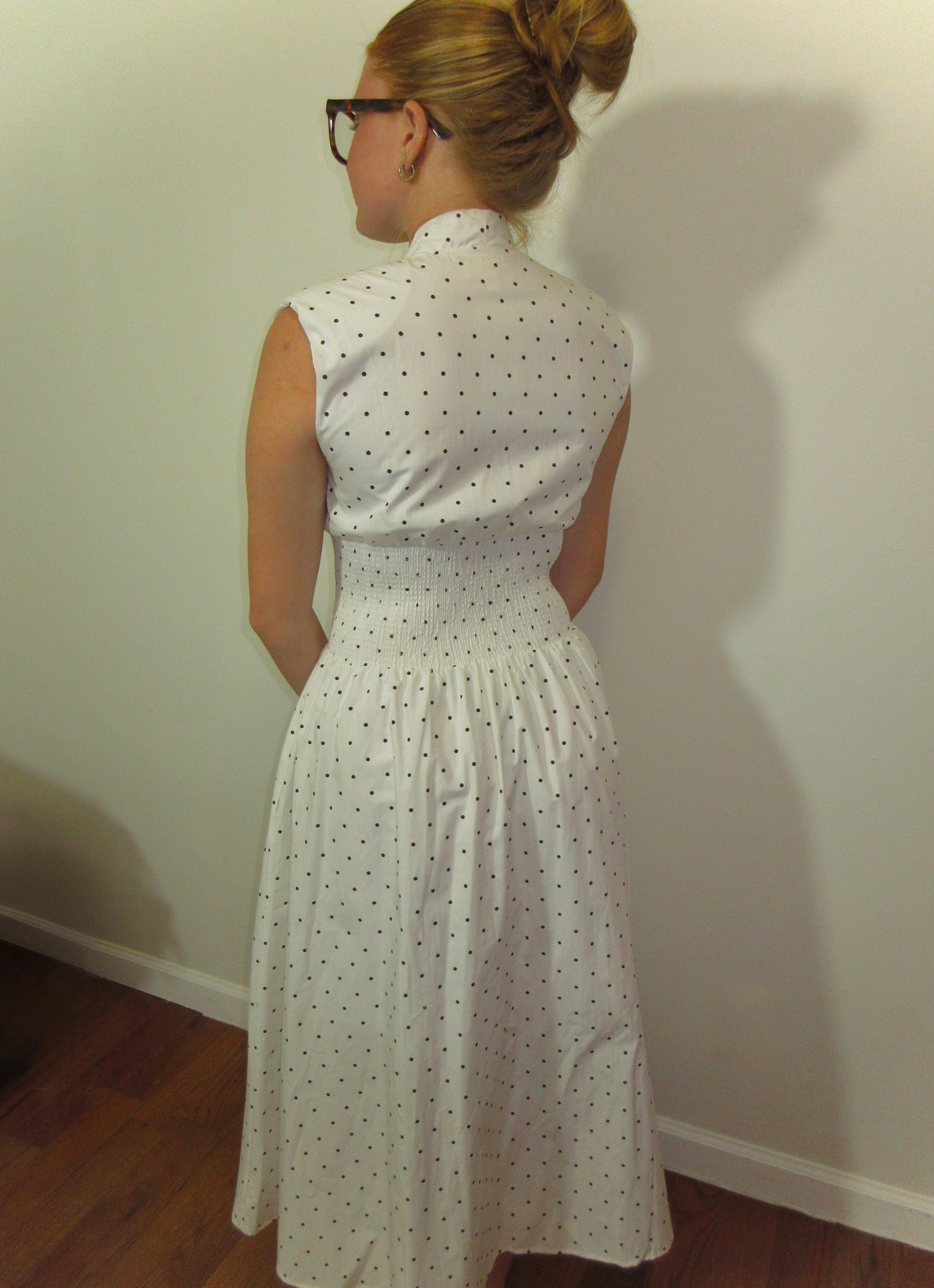 The Uptown Polka Dot Midi