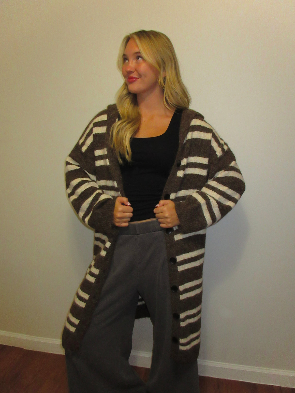 The Cozy Stripe Cardigan