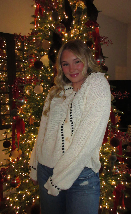 The Holiday Stitch Sweater Cardigan