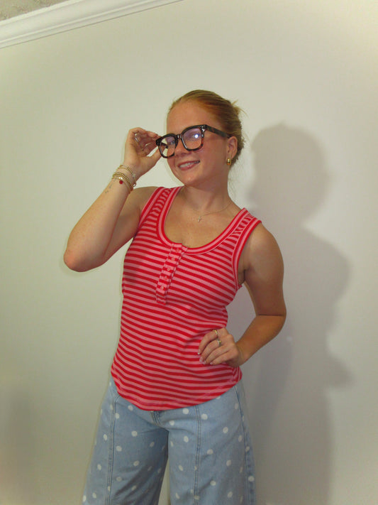 The Cherry Stripe Tank