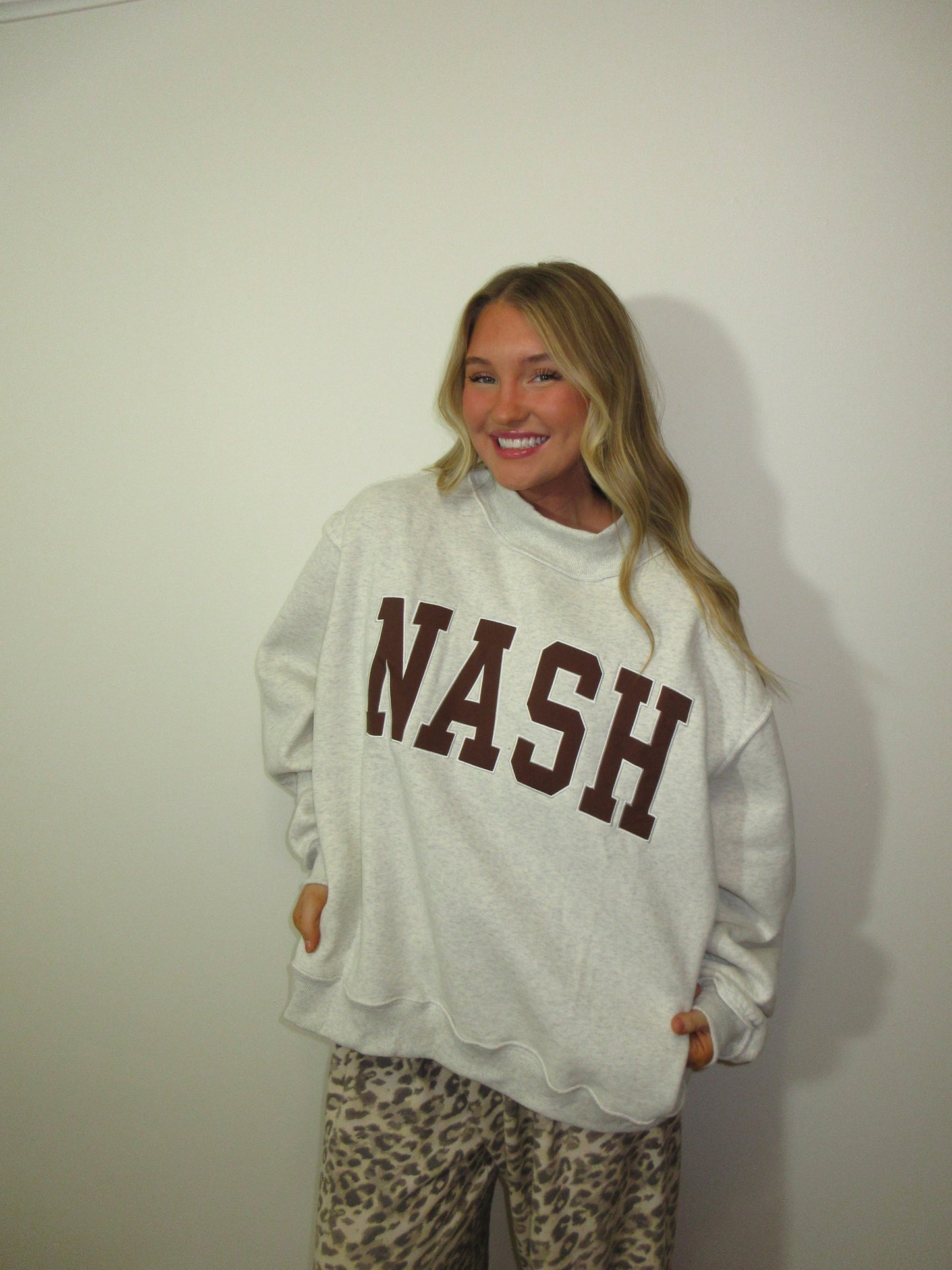 Embroidered Nash Mock Neck