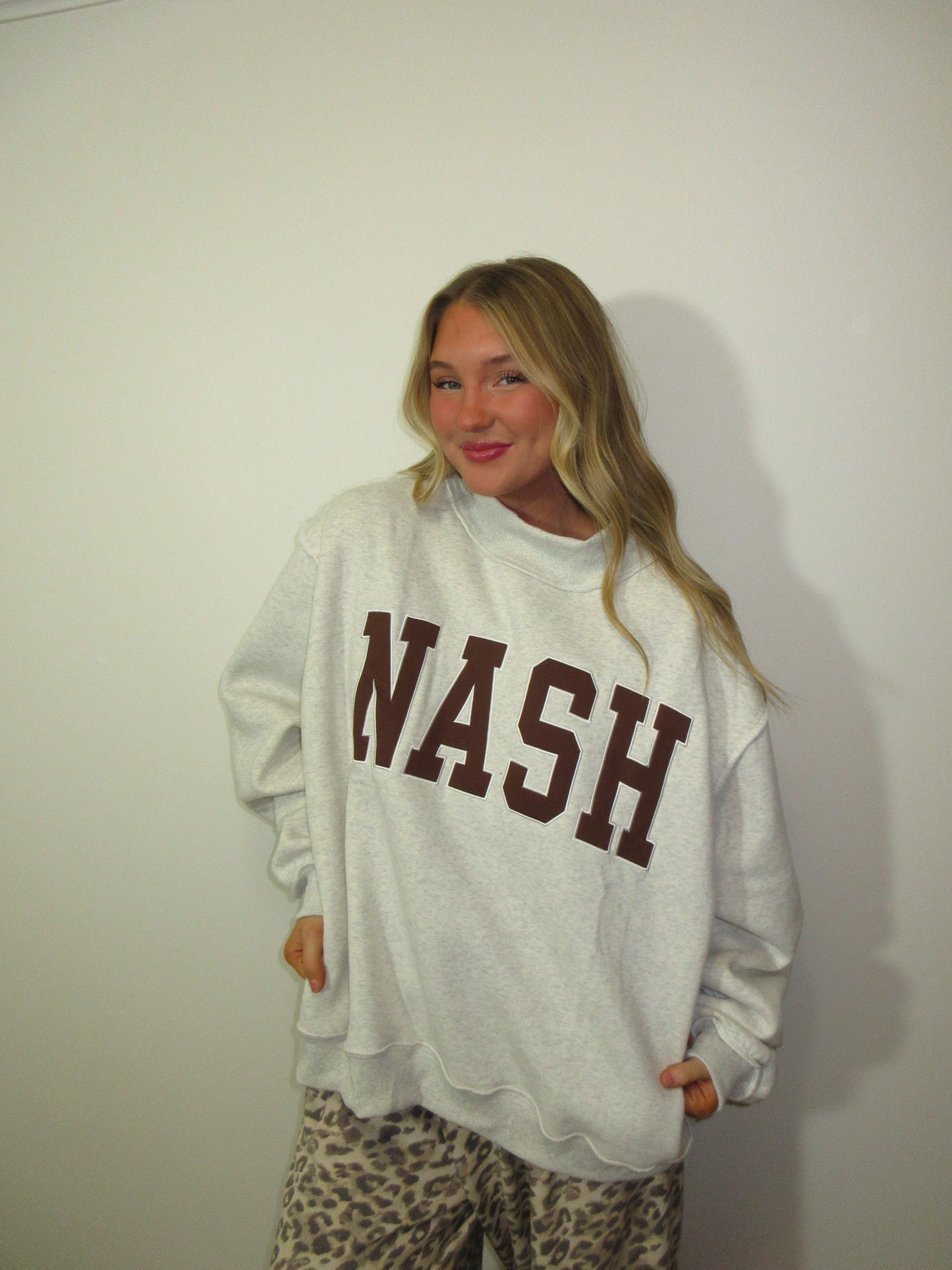 Embroidered Nash Mock Neck
