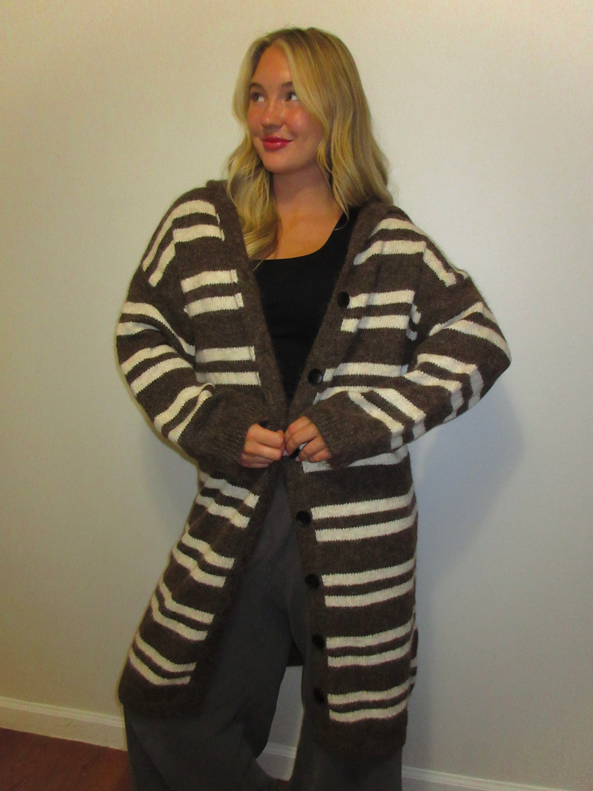 The Cozy Stripe Cardigan
