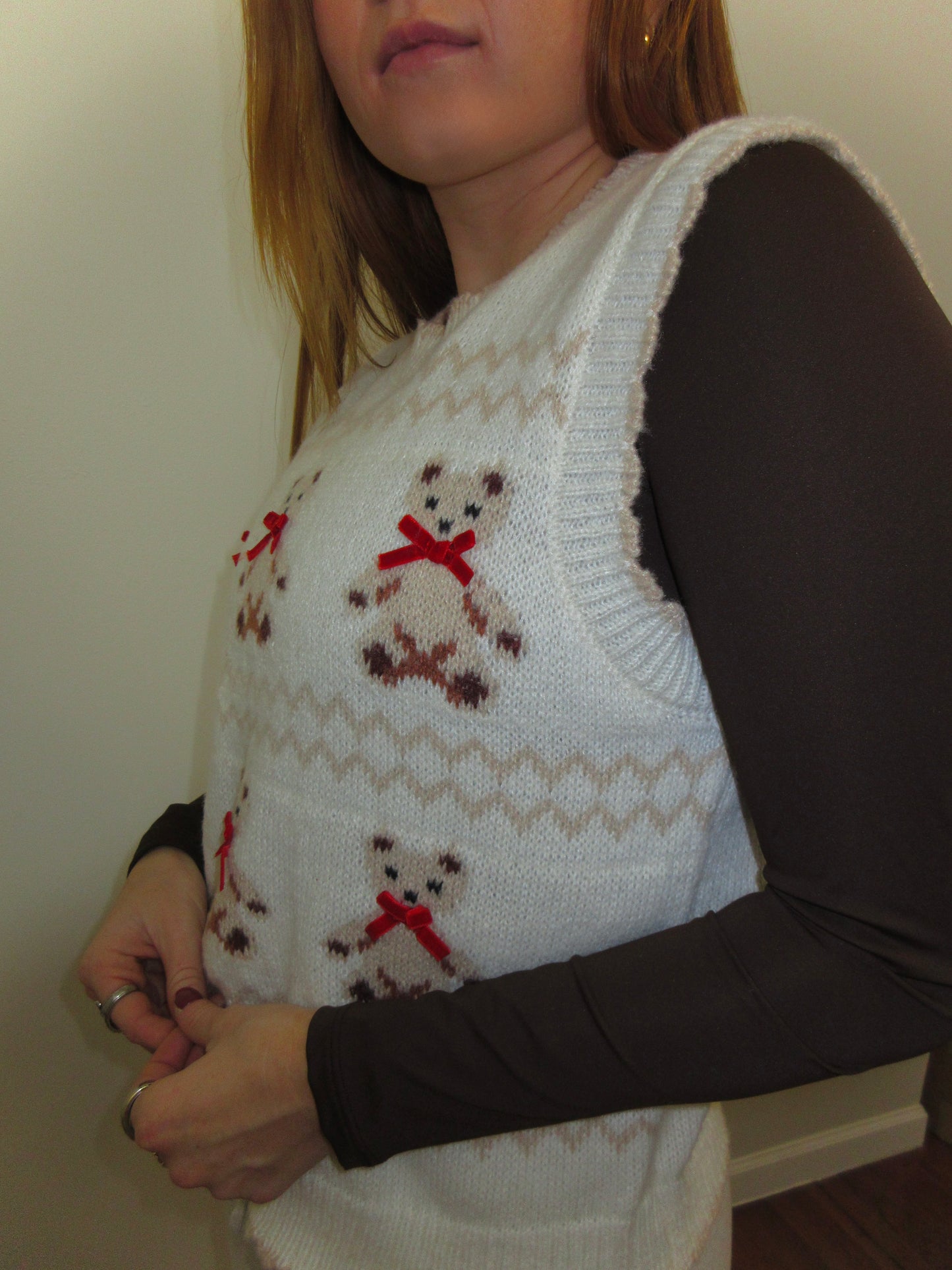 The Teddy Bow Knit Vest