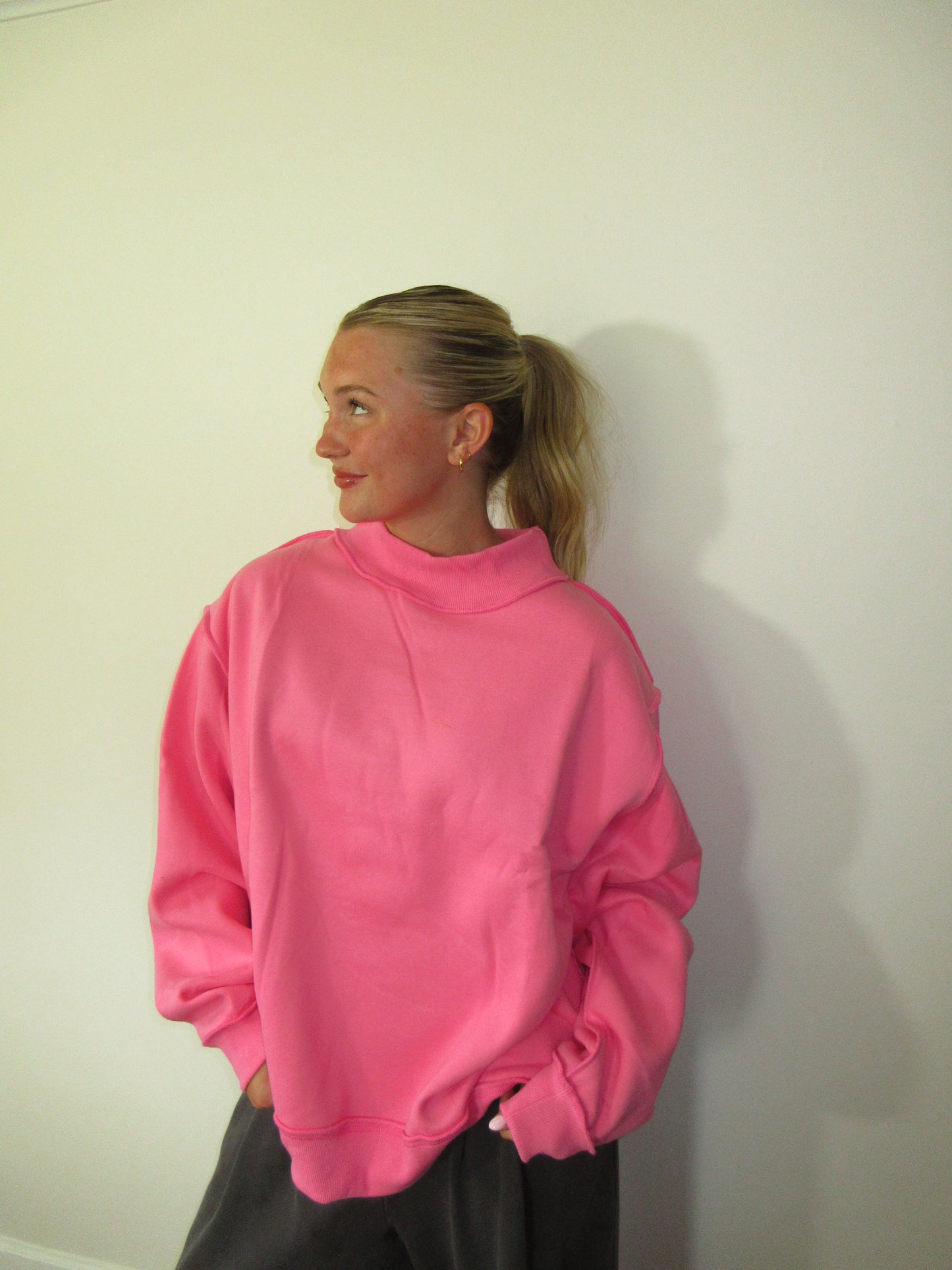 Bubblegum Mock Neck