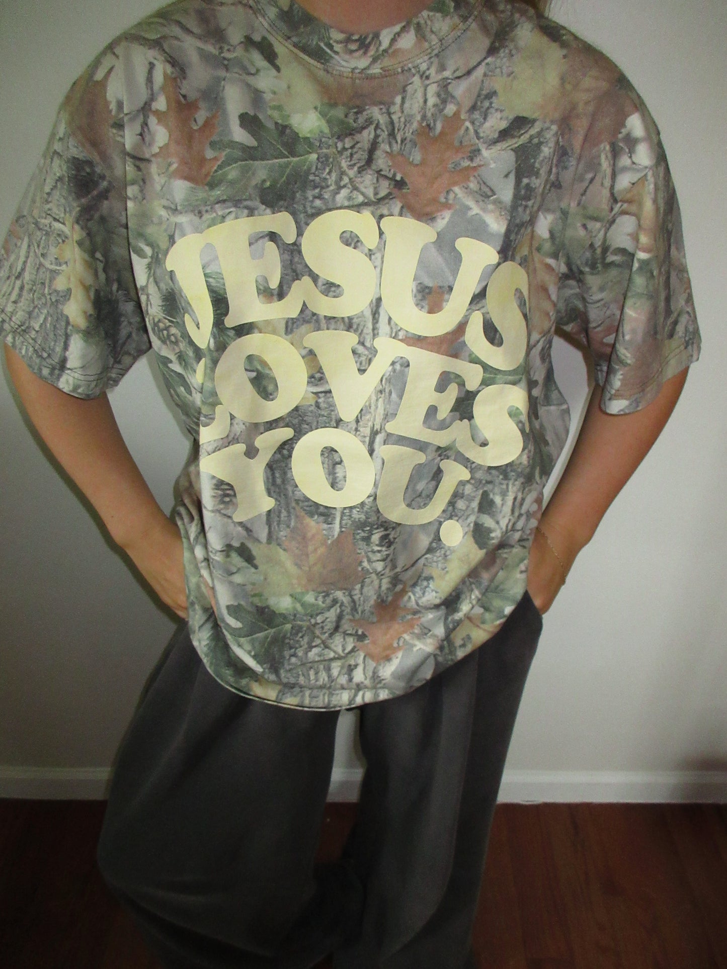 "JESUS LOVES YOU" Camo Tee- RESTOCK