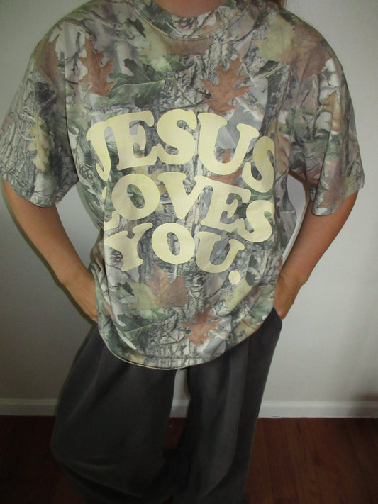 "JESUS LOVES YOU" Camo Tee- RESTOCK
