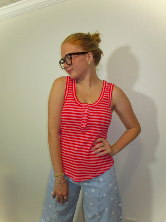 The Cherry Stripe Tank